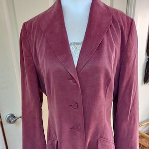 Vintage Womens 90s Monsoon Oversized Purple Jacket Size 12