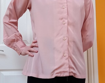 Vintage Womens 90s Parigi Pink Blouse Size 12