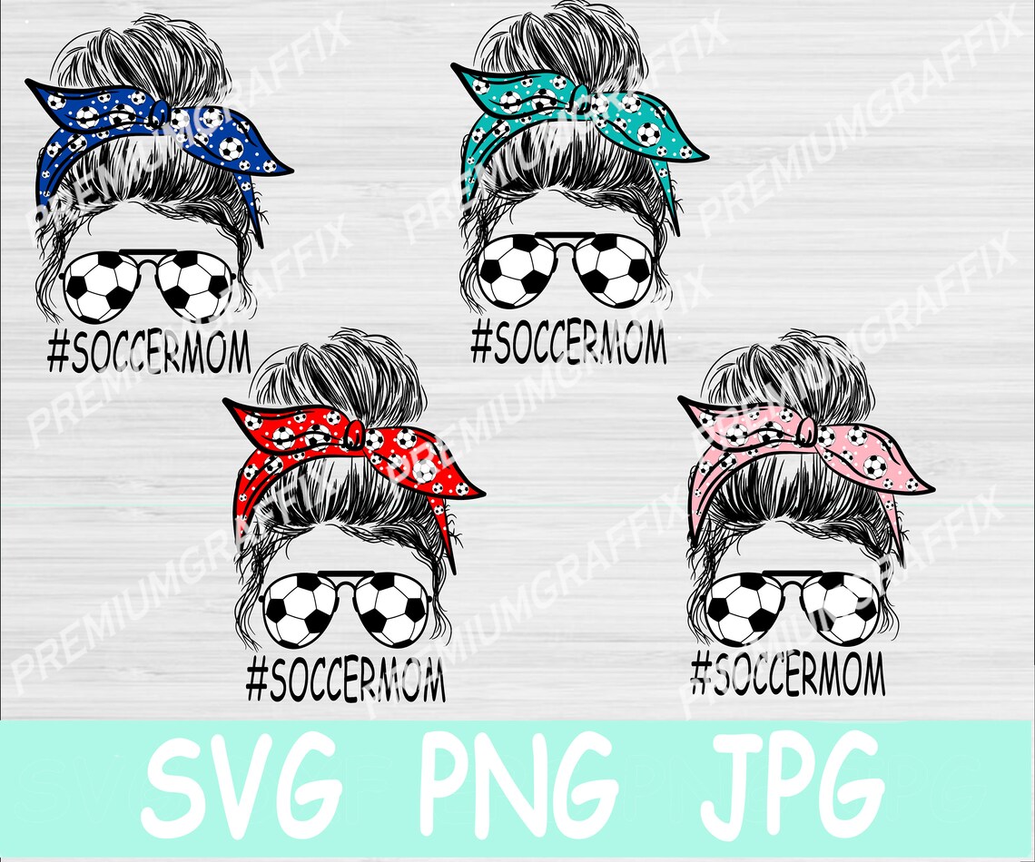 Soccer Messy Bun Embroidery