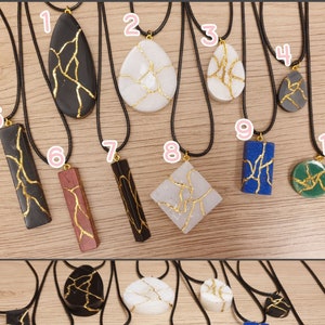 Resin Necklace Kintsugi (customizable)