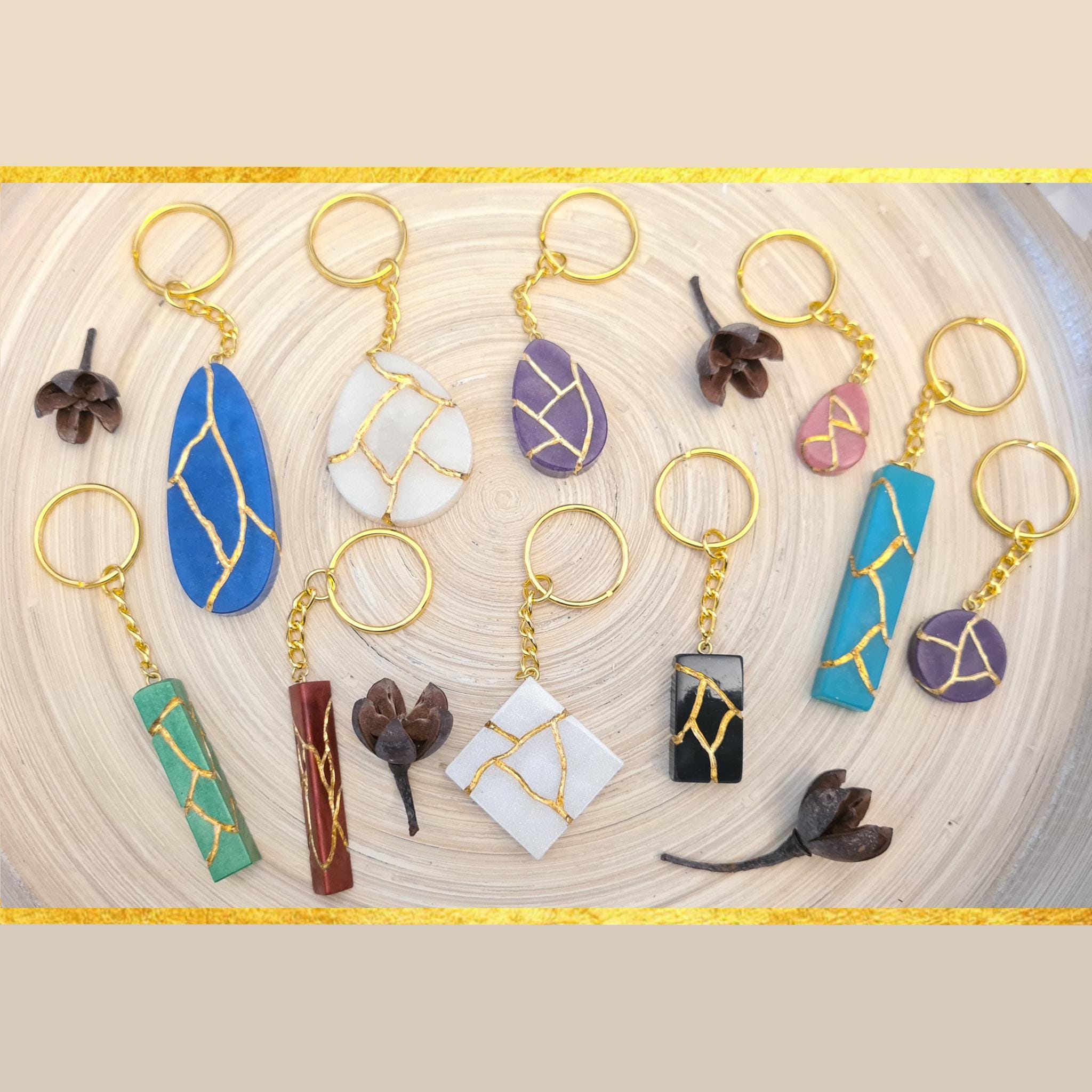 Resin Key chain Kintsugi (customizable)