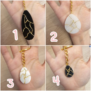 Resin Key chain Kintsugi customizable image 2