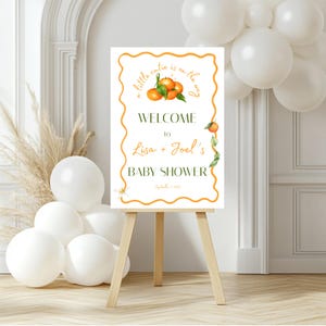 Baby Shower Welcome Sign - A Little Cutie Is On the Way