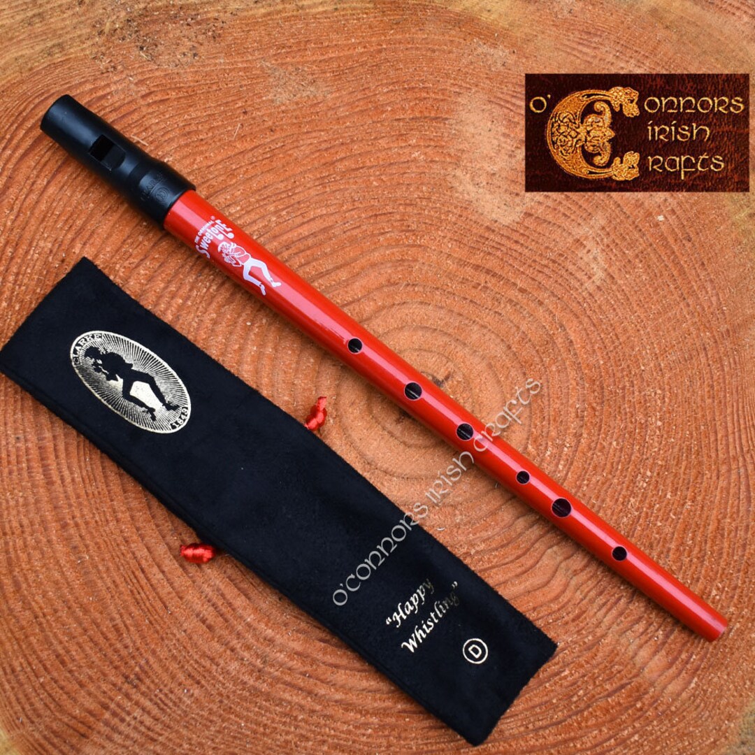 clarke-irish-celtic-tin-penny-whistle-in-key-of-d-red-etsy