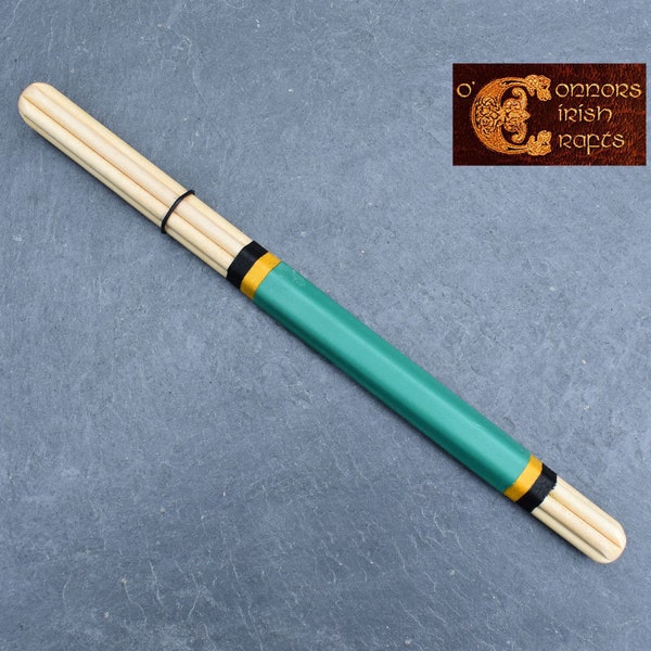 O'Connors Irish Celtic Bodhran Drum Tipper Beater Stick 10 pulgadas (25 cm x 15 mm) Tipo pasador de cepillo