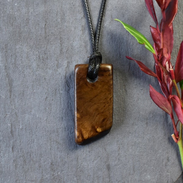 Irish Bog Oak Bogwood Pendant Necklace ancestory gift Ireland