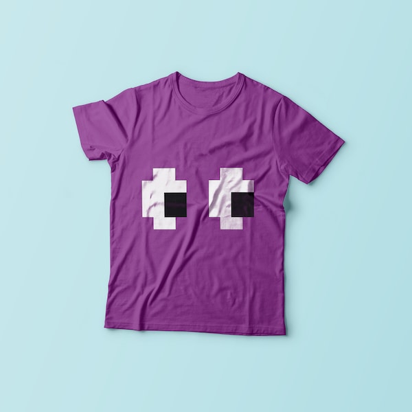 DIY Pacman Ghost Eyes Imprimable Iron-on pour chemises - Comprend des fichiers cricut