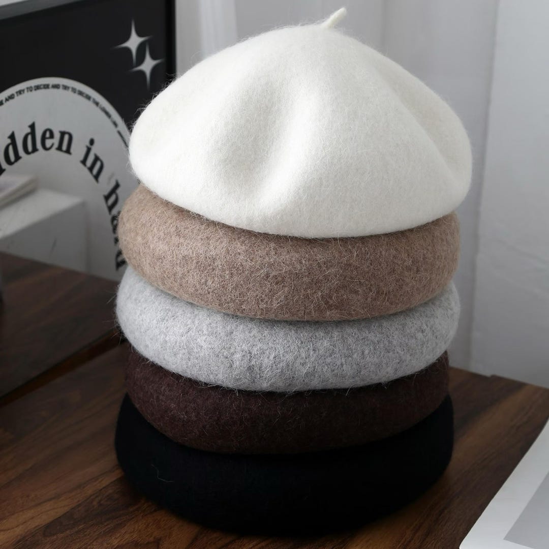 100% Wool Cloche Beret Hat, Winter Fashion Headwear, Classic  display picture 1