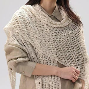 Handmade Crochet Shawl, Boho Hollow Out Shoulder Wrap, Vintage Style Knitted Triangle Scarf