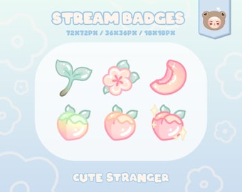 Badges pêche Twitch : graphismes pastels (téléchargement numérique)