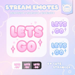 Pastel Pink Lets Go Twitch Emote: Stream Graphics (Digital Download)