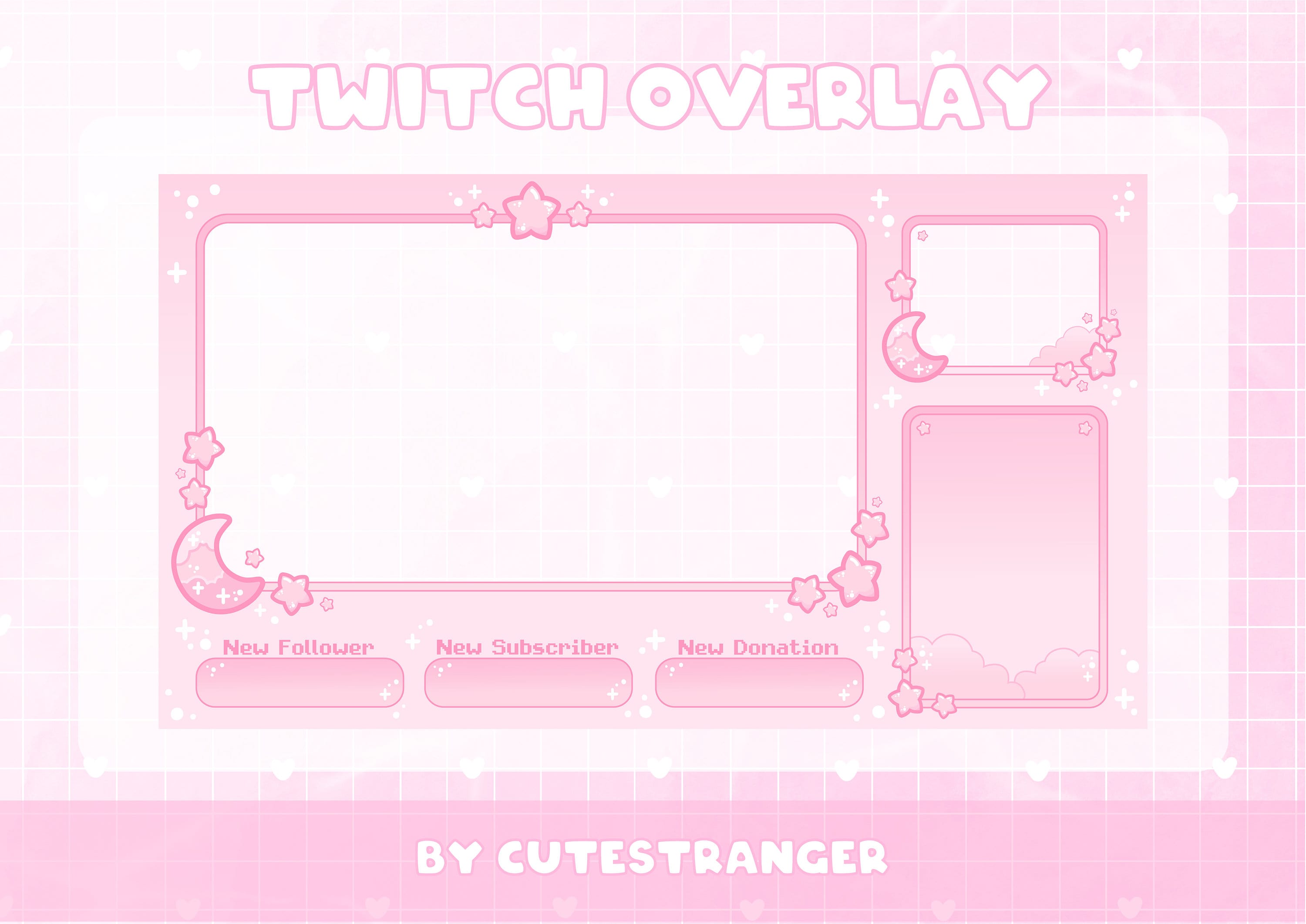 sunset rose~ FREE “just chatting” overlay scene for OBS