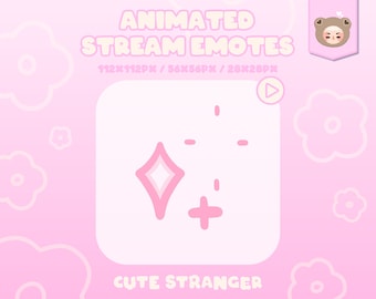 Animated Sparkle Twitch Emote: Pastel Pink Stream Graphic (Digital Download)