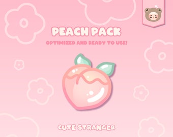 PEACH Stream Package Twitch / Stream Graphics / Cute / Streamer / Sparkle / Pink / Pastel / Aesthetic