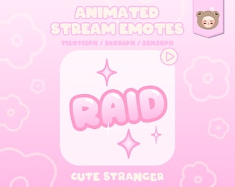 Animated Pastel Pink Raid Twitch Emote (Digital Download)