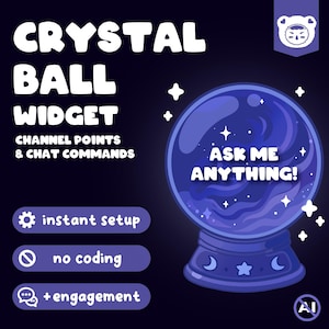 WIDGET INTERATTIVO Crystal Ball Twitch Overlay Dark Witchy Animato