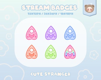Badges Twitch Ouija | Graphismes pastels pour banderoles (téléchargement numérique)