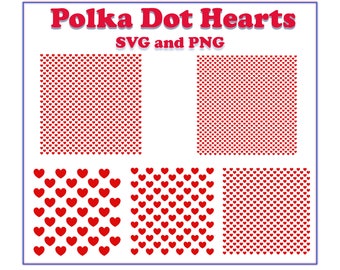Cuori a pois SVG e PNG Pattern