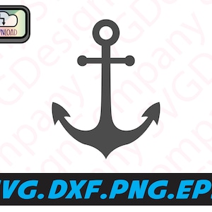 Anchor SVG: Nautical Clipart, Cut File (Digital Download)