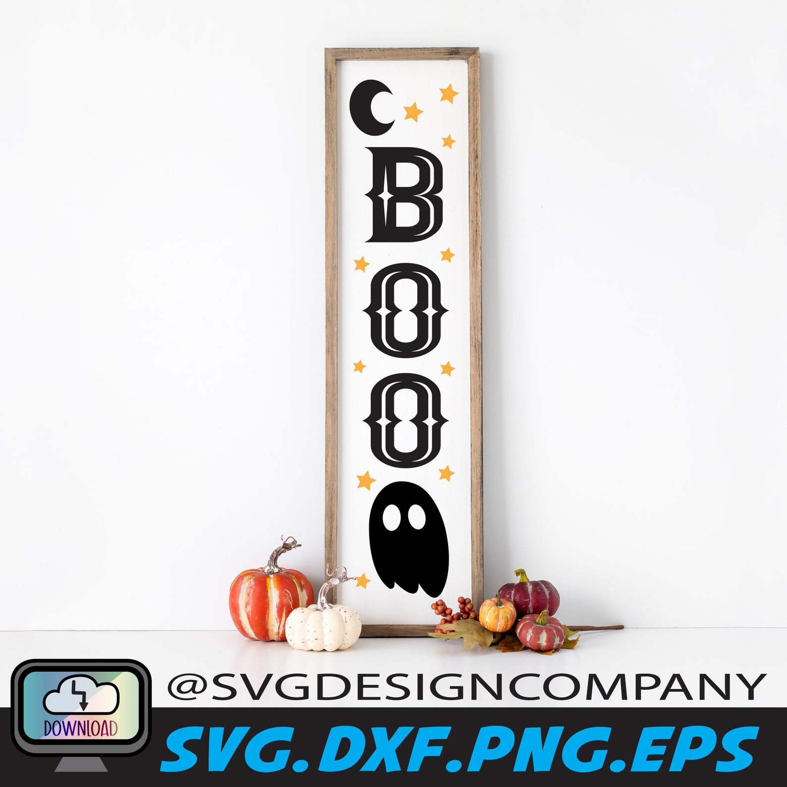 Halloween Porch Sign SVG, Boo SVG for Vertical Porch Sign, Vertical ...