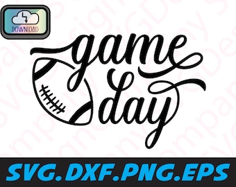 Game Day Football SVG: Cricut Cut File (Digital Download)