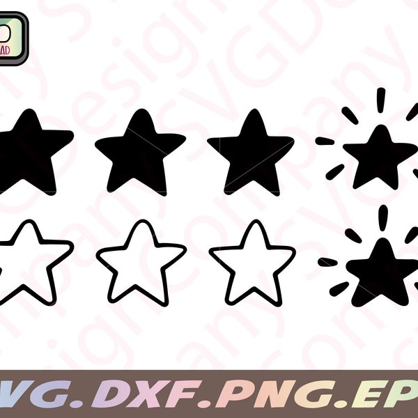 Curved Rounded Star Svg Rounded Star Svg - Etsy