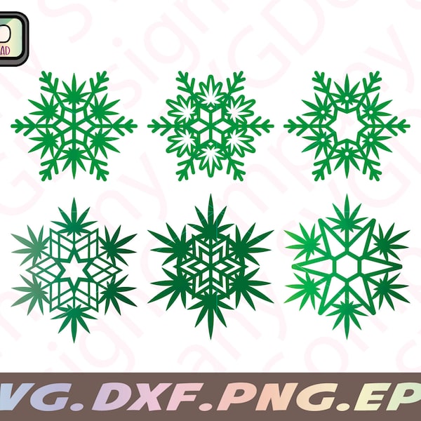 cannabis snowflake svg, weed snowflake svg, weed christmas sweater png, cannabis christmas bauble svg, png, eps, dxf, cut file