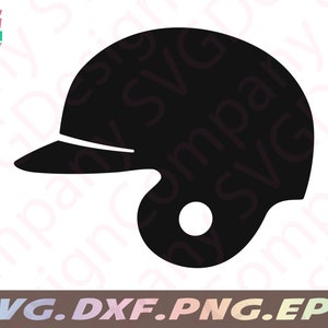 baseball helmet svg for Cricut or Silhouette, baseball clipart for craft cutting machines, baseball svg, helmet clipart. digital download