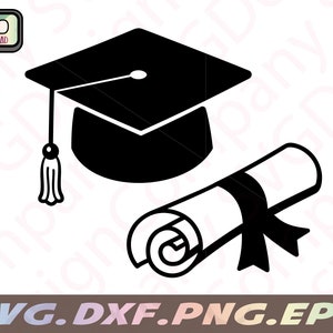 Diplom svg und Graduierung Mütze svg. Graduierung svg Bundle für Cricut, handgezeichnete Graduierung Mütze svg, Graduierung Clipart Bundle