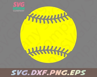 Softball SVG: Vector Cut File for Cricut, Silhouette (Digital)