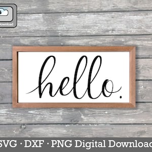 hallo svg, hallo. svg, hallo svg für Haustür, hallo cut Datei, png, svg, dxf