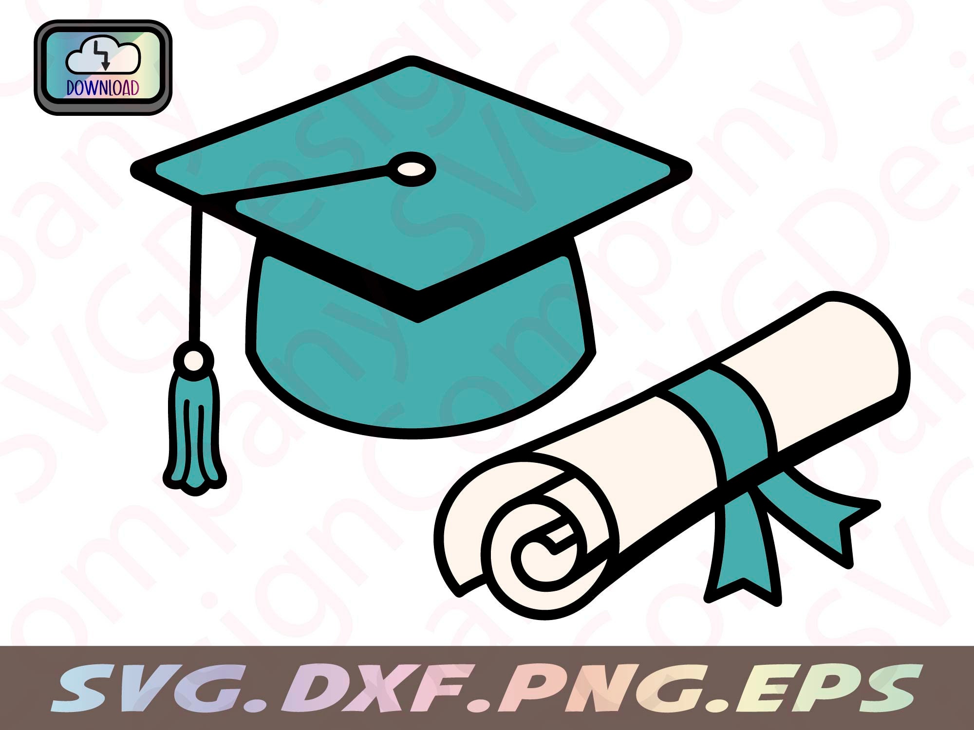 Elegant Graduation Diploma Clip Art