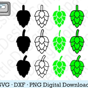 beer hops svg bundle, craft beer svg, beer hops earrings png, eps, dxf, hops svg cut file for cricut or silhouette, digital download
