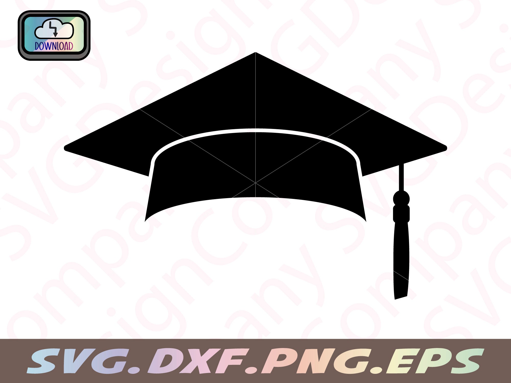 degree cap clipart front and back