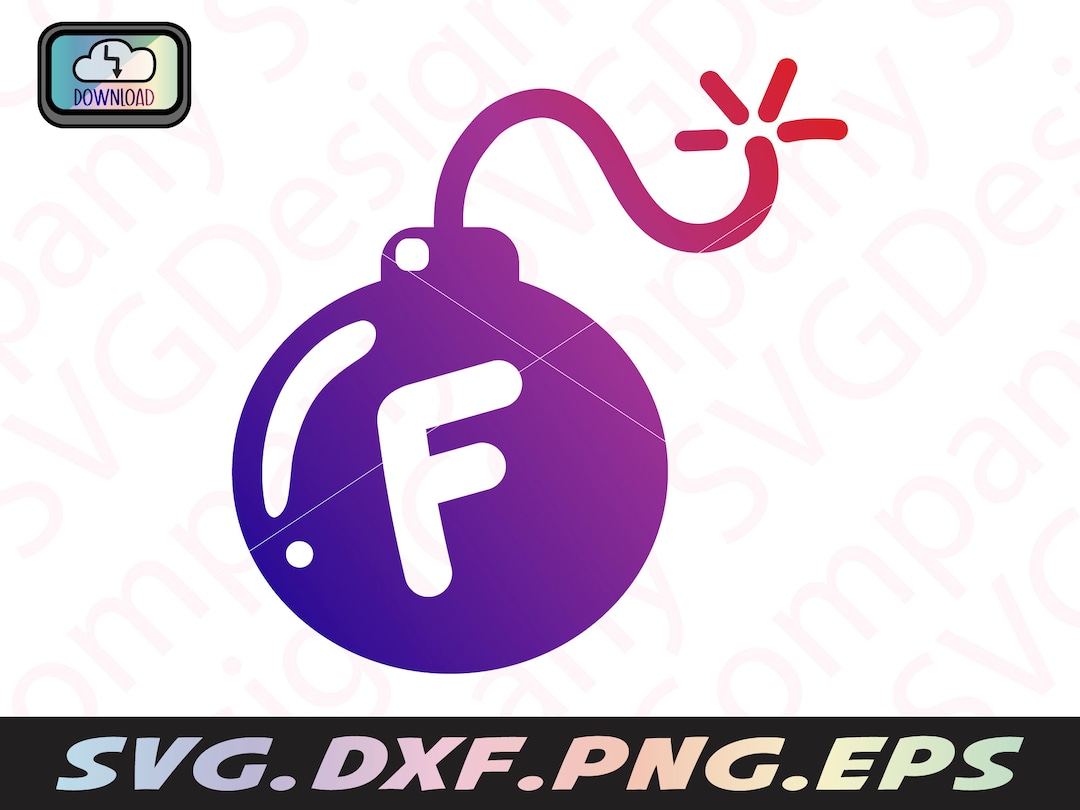 F Bomb Svg for Cricut, F Bomb Png File for Sublimation or Print and Cut