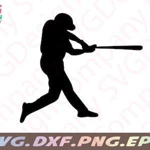 Baseball-Spieler svg, Baseball-Spieler mit der Wimper svg, Baseball-Spieler-Silhouette svg für Handwerk Schneidemaschine, Baseball svg Clipart, digital