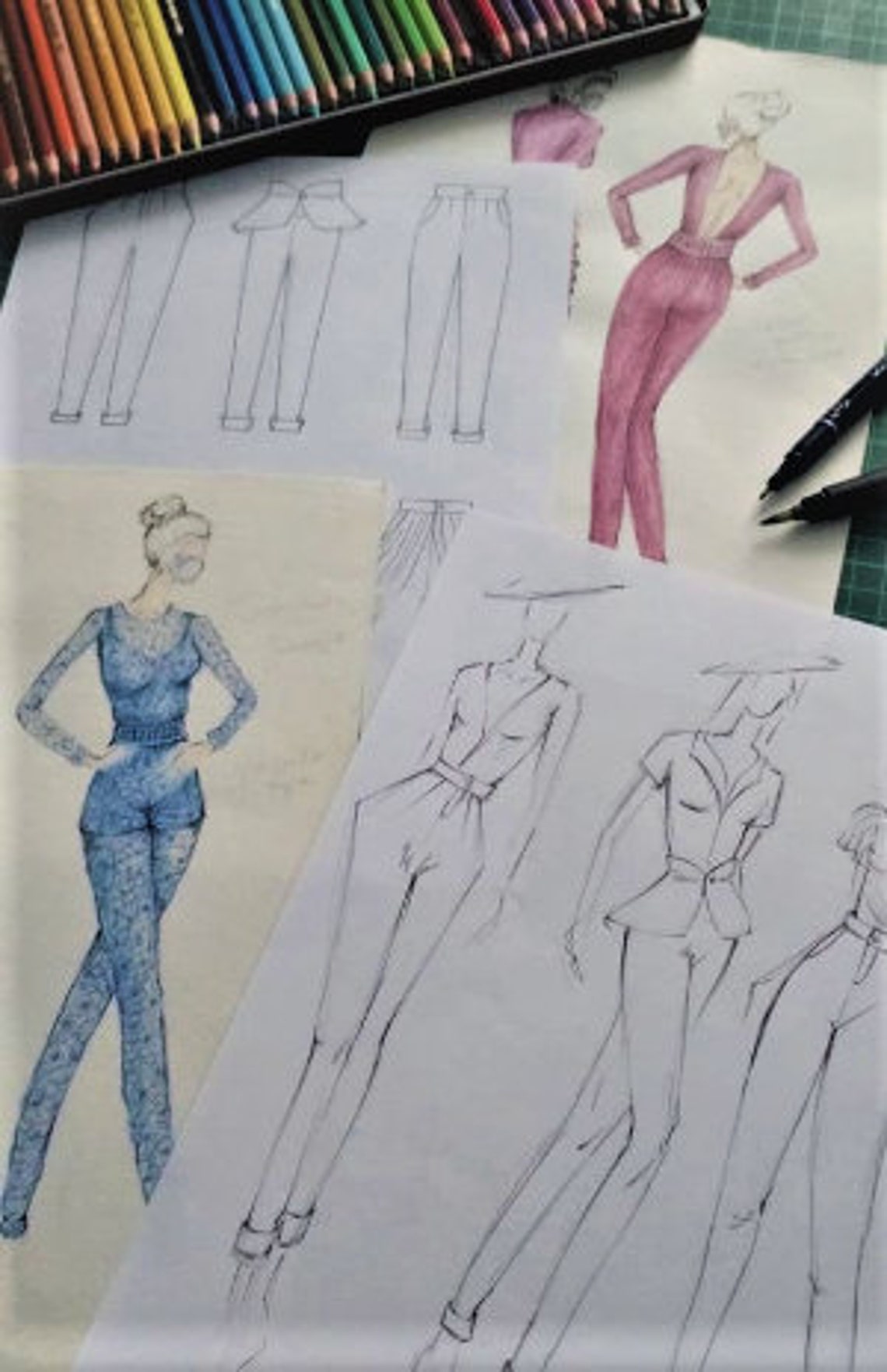 100+ Female Fashion Templates PDF, 10, 9, 8 Heads. Figurin De Modas ...