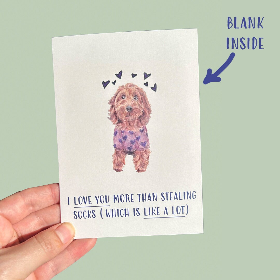 Cockapoo Birthday Card, Cockapoo Card, Dog Lover Card, Dog Greetings ...