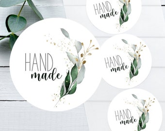 24 AUFKLEBER Handmade | Sticker | Etiketten | greenery | Blumen