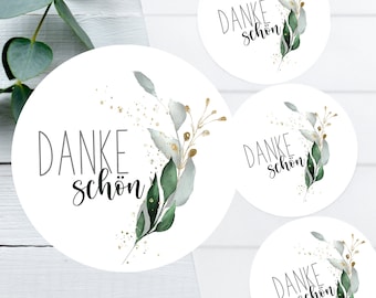 AUFKLEBER Danke | Sticker | Etiketten | greenery | Blumen, Geschenkverpackung, Gastgeschenk, Dank, smll business