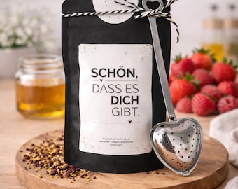 Schön, dass es dich gibt - Tee - kleines Mitgebsel, Geschenk, Geburtstagsgeschenk, Tee zum Geburtstag, Geschenk zum Muttertag, Teegschenk