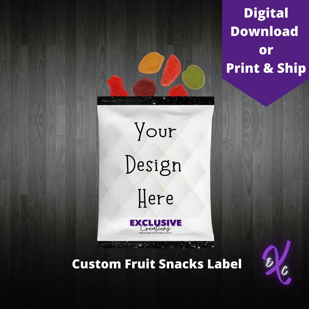 Custom Fruit Snacks Label, Party Favor Labels, Welch's Fruit Snacks