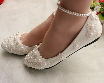 Pointed Toe Wedding Dress Shoes Middle Heel White Lace Satin Women Pointed Toe Wedding Dress Shoes Middle Heel White Lace Satin Women