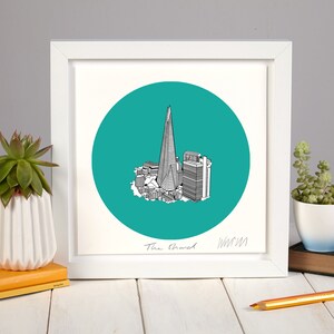 The Shard London Screen Print, Handmade Architectural Print Wall Art (unframed)