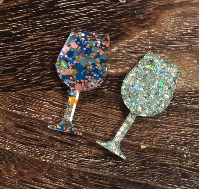 Wine Glass Keychain Etsy