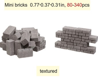 Dolls House Grey /& Brown Fieldstone Veneer Brick Stone Paving Garden Accessory