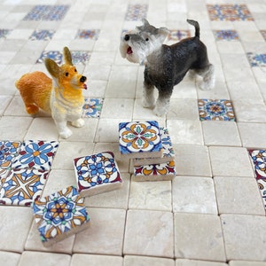 Dollhouse flooring, Scale dollhouse 1:24, Tiles for Modeling, Miniature Diorama, Miniature tiles, Farmhouse Floor, 120_135