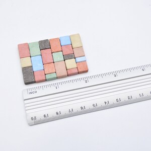 Miniature paving stones for a dollhouse or fairy garden.