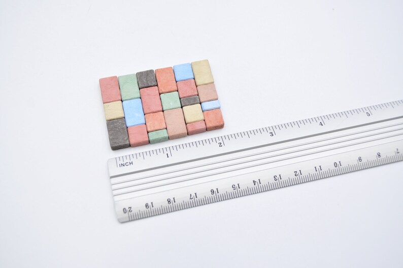 Miniature paving stones for a dollhouse or fairy garden.