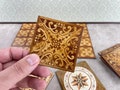 Dollhouse flooring, Miniature parquet, Parquet Floor, 1/12 Scale Miniature tile, Dollhouse accessories, 1416 product logo